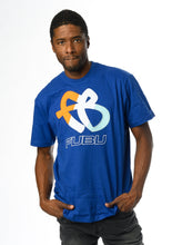 Load image into Gallery viewer, Tri-Color FB Logo Tee, Navy
