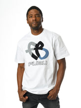Load image into Gallery viewer, Tri-Color FB Logo Tee, White