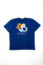 Load image into Gallery viewer, Tri-Color FB Logo Tee, Navy