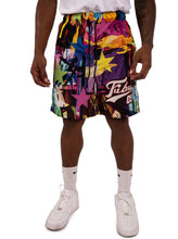 Load image into Gallery viewer, Mesh Shorts, Purple & Yellow