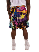 Load image into Gallery viewer, Mesh Shorts, Purple & Yellow