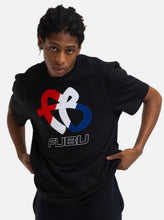 Load image into Gallery viewer, Tri-Color FB Logo Tee, Black