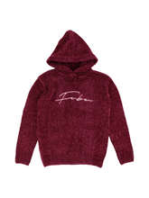 Load image into Gallery viewer, Women's Cozy Chenille Hoodie, Burgundy