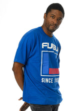 Load image into Gallery viewer, Blue Fubu Flag Tee - Blue-FUBU
