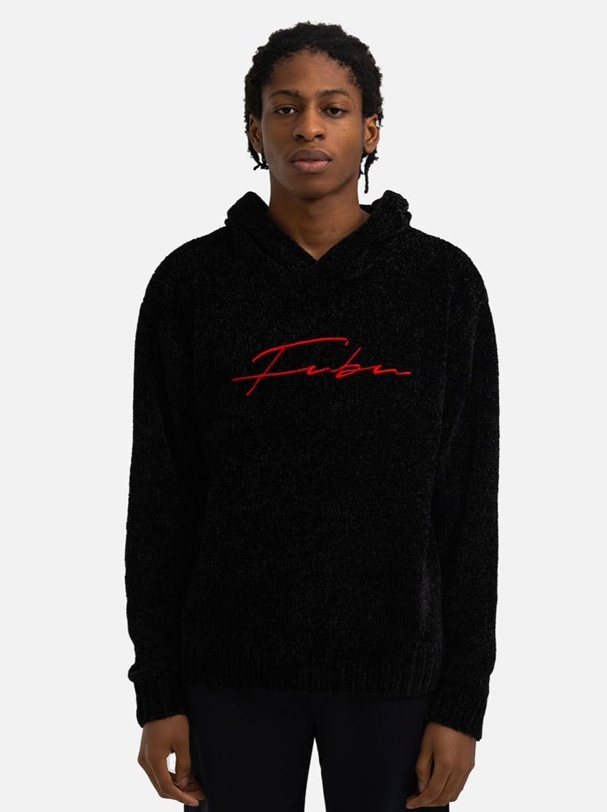 Cozy Chenille Hoodie - Black-FUBU