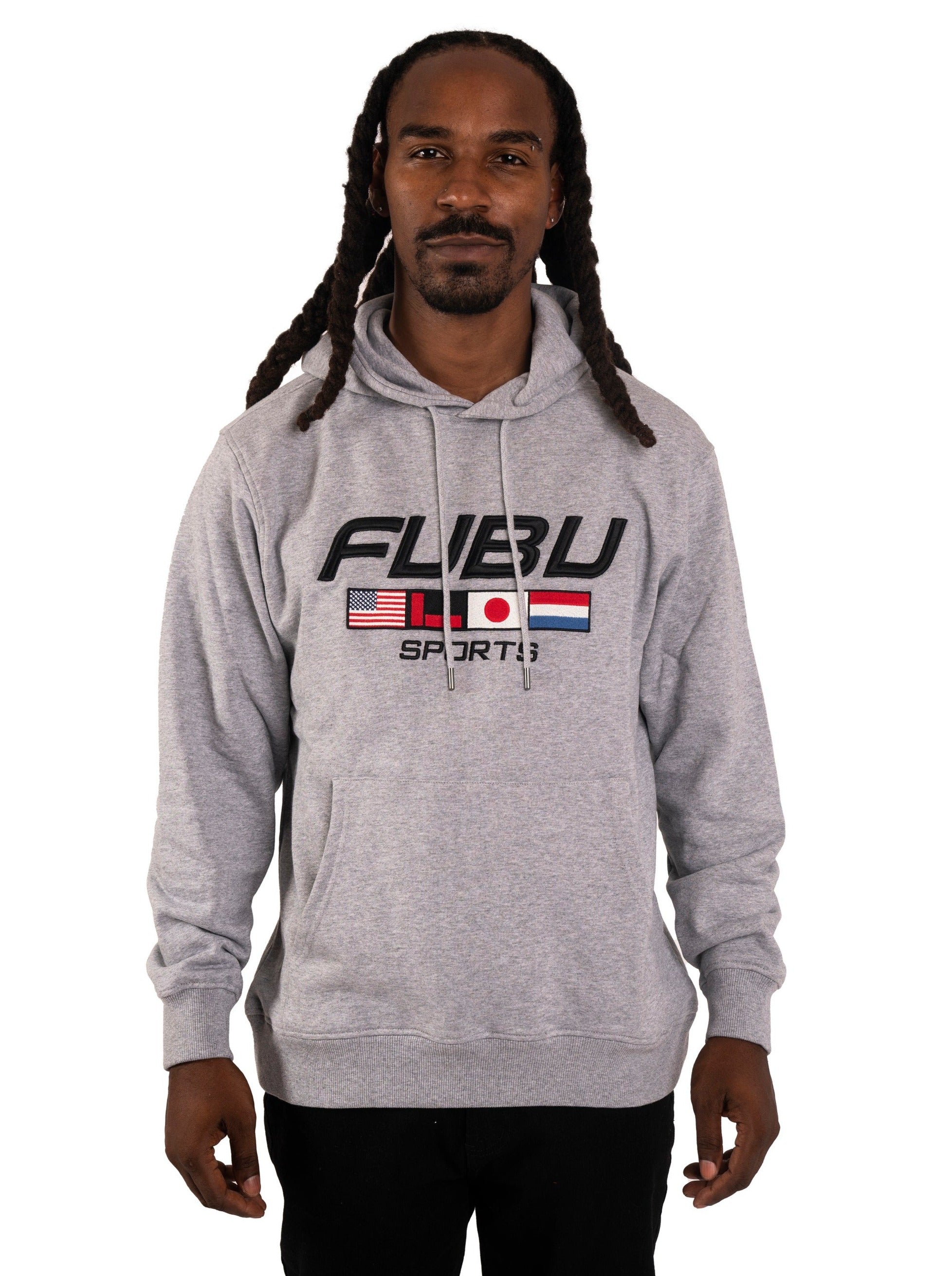 Fubu Sports Hoodie - Gray-FUBU