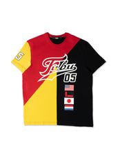 Load image into Gallery viewer, Tri-Color Sport Tee, Red &amp; Yellow
