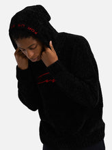 Load image into Gallery viewer, Cozy Chenille Hoodie, Black
