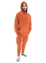 Load image into Gallery viewer, Corduroy Combo Knit Hoodie, Copper
