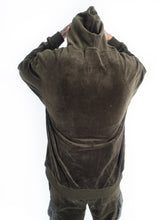 Load image into Gallery viewer, Corduroy Combo Knit Hoodie, Olive
