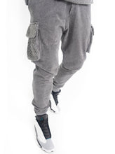 Load image into Gallery viewer, Corduroy Combo Knit Cargo Jogger, Gray
