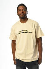 Load image into Gallery viewer, Script Embroidered Tee, Natural
