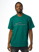 Load image into Gallery viewer, Script Embroidered Tee, Forest
